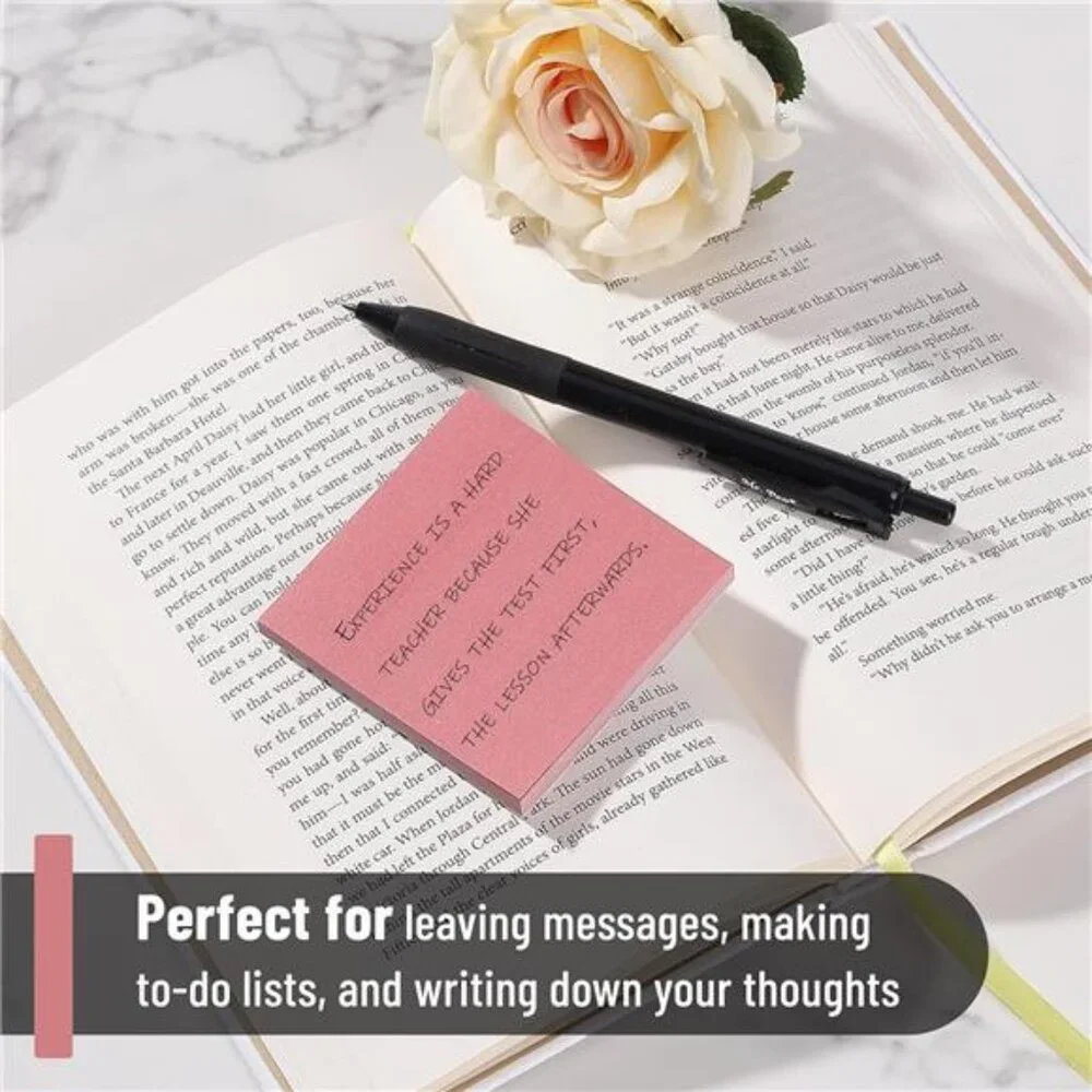 Multicolored Sticky Notes,‎ 3”x3”, 12 Pads, Vintage Colors Pad Sticky Notes
